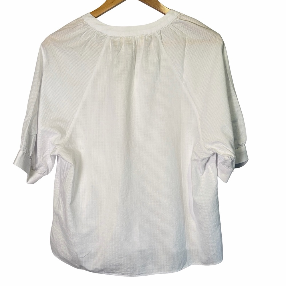 Everlane The Gauze Gathered Top in White, Size S NWT - Picture 7 of 16